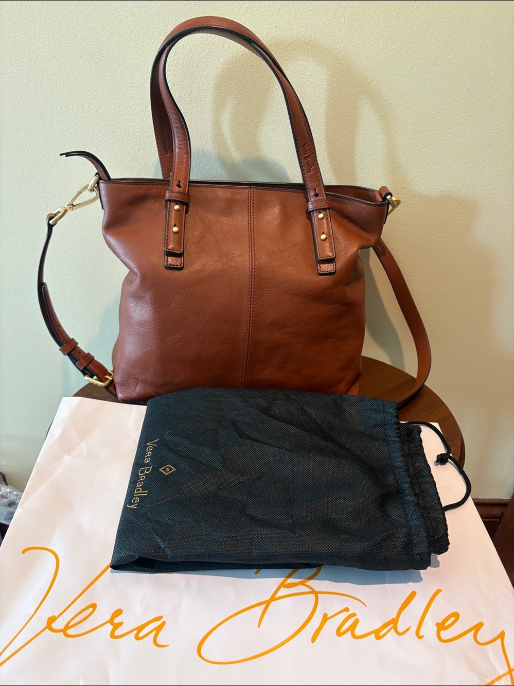 Vera Bradley  Shoulder / crossbody bag  Leather  Brown/ dust bag & shopping bag